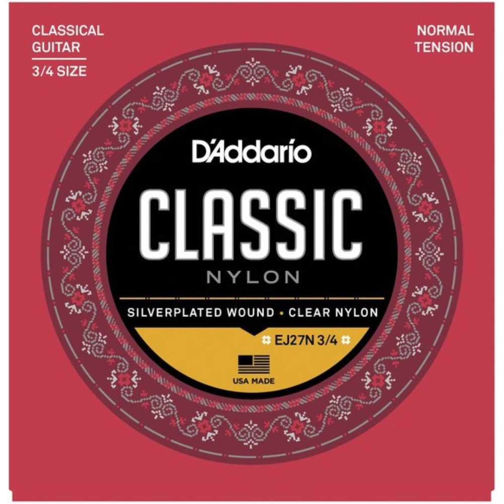 D'Addario EJ27N 3/4 Classical Nylon Normal Tension - Backstage Music
