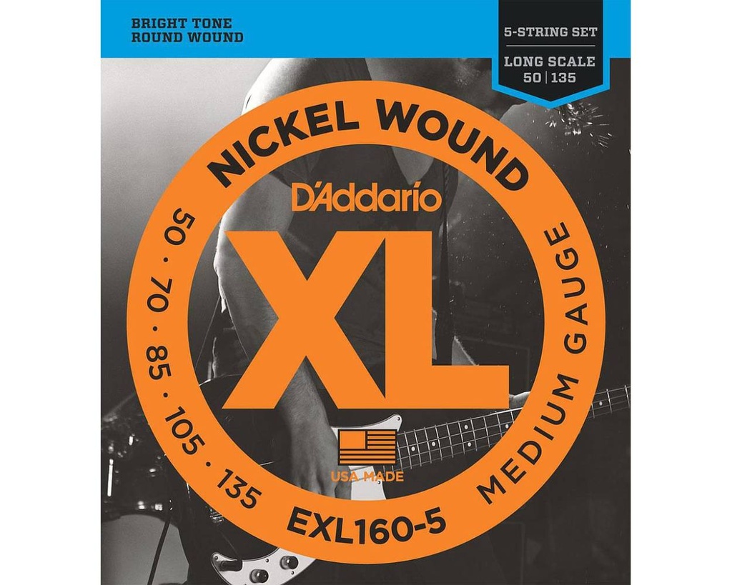 D'Addario EXL160-5 Medium 5-String - Backstage Music
