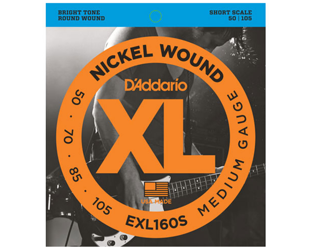 D'Addario EXL160S Medium Gauge Short Scale - Backstage Music