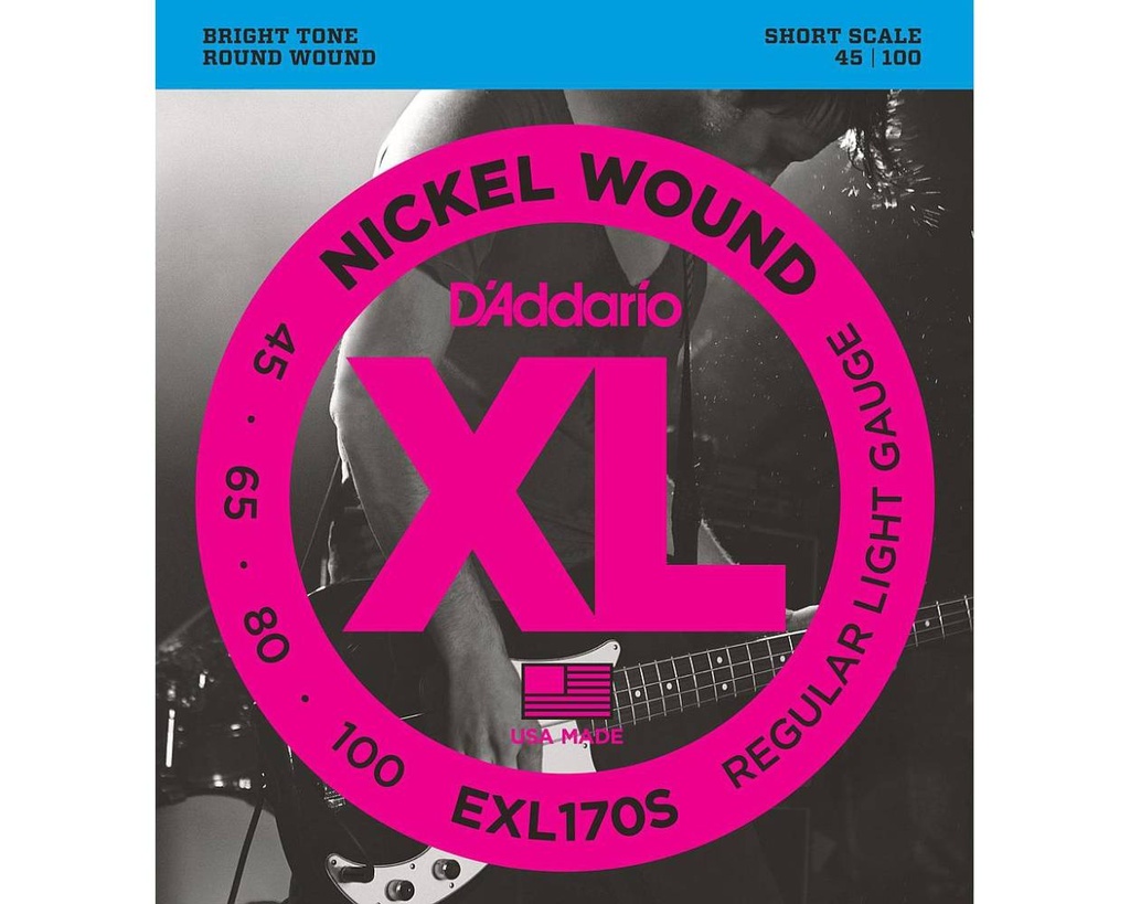 D'Addario EXL170S Regular Light Short Scale - Backstage Music